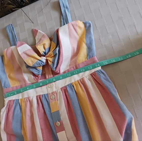 Madewell Tie Front Cutout Dress in Sherbet Stripes - Picture 13 of 14